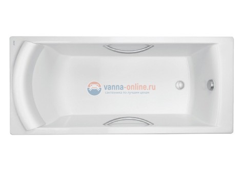 Чугунная ванна Jacob Delafon Biove E2938-00 170x75, с отверстиями для ручек