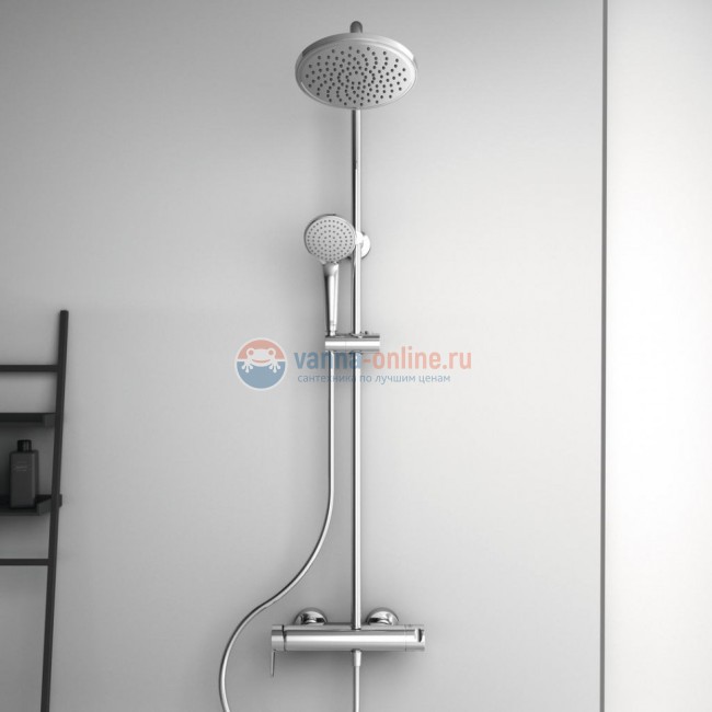 Душевая система в комплекте с настенным смесителем для душа Ideal Standard IDEALRAIN CERAFINE O BC750AA