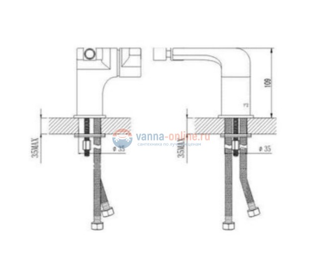 Смеситель Iddis Vitamind JB46181C для биде, хром Смеситель Iddis Vitamind JB46181C для биде, хром