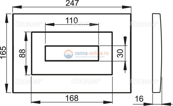 Клавиша смыва AlcaPlast M478