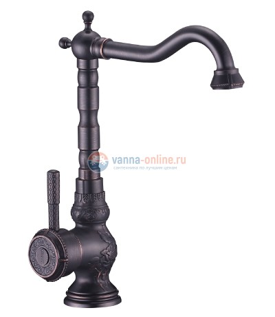 Смеситель Lemark Jasmine LM6645ORB для кухонной мойки, высокий, черная бронза Смеситель Lemark Jasmine LM6645ORB для кухонной мойки, высокий, черная бронза