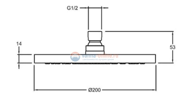 Верхний душ Jacob Delafon July E21760-CP 20 см, круглый Верхний душ Jacob Delafon July E21760-CP 20 см, круглый