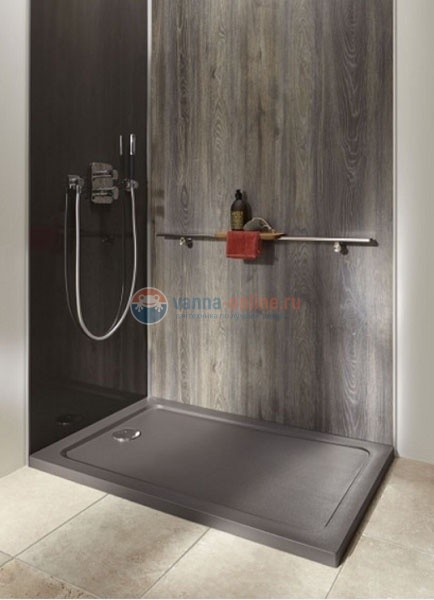 Поддон акриловый Jacob Delafon Flight SAFE COULEUR 170 x 90 x 4, E62483-F-M53, цвет - матовый антрацит