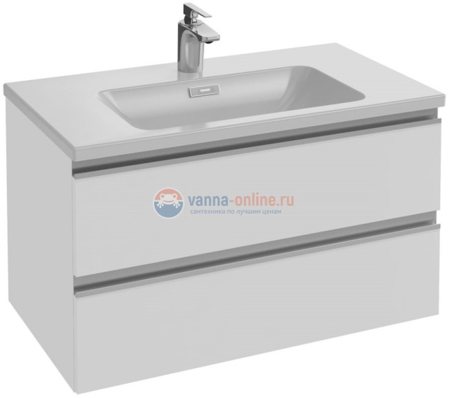 Тумба под раковину Jacob Delafon Vox 80 EB2028-RA-N18, цвет - белый блестящий, 80*46 см