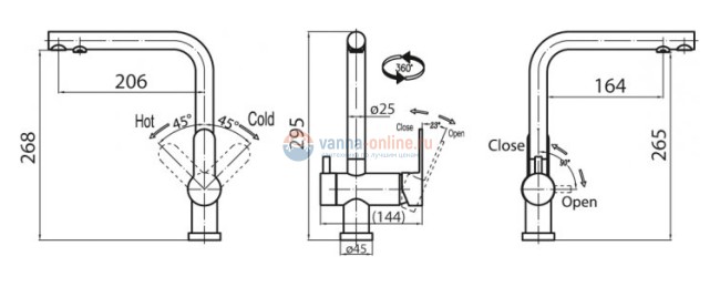 Смеситель для кухни BelBagno Tanaro TAN-LACM-CRM