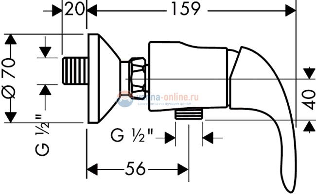 Смеситель Hansgrohe Focus E 31760 для душа Смеситель Hansgrohe Focus E 31760 для душа