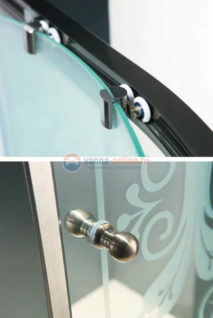 Душевой уголок Cezares GIUBILEO, 100 х 100 х 195 см, стекло прозрачное/узорчатое