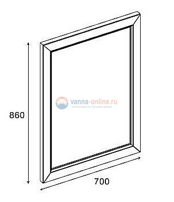 Зеркало Roca America Evolution W ZRU9302958 70 x 86 см, цвет темный дуб