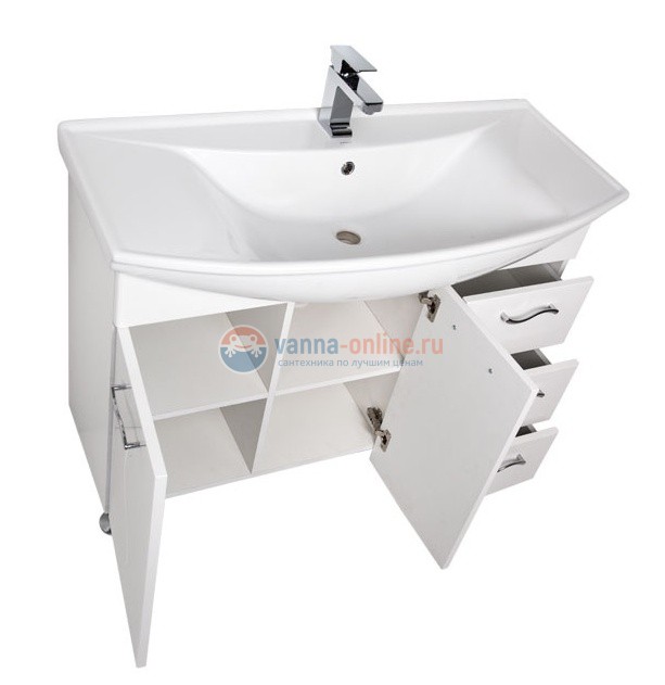 Тумба с раковиной Aquanet Моника 105 00186772