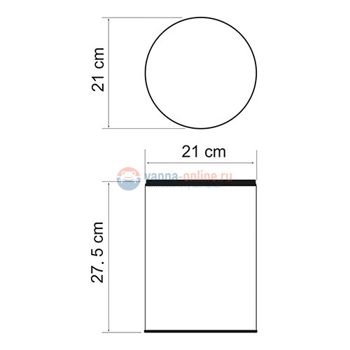 Корзина для мусора WasserKraft К-625 без крышки 5 л Корзина для мусора WasserKraft К-625 без крышки 5 л