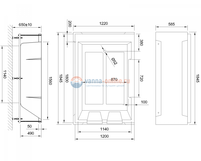 Акриловая ванна Royal Bath Triumph RB 665100 180x120 см, с каркасом
