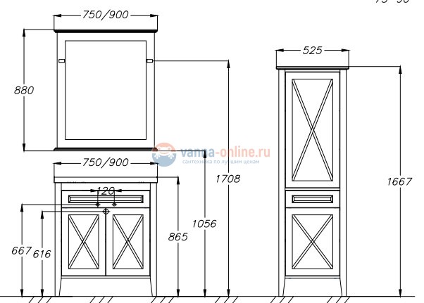 Тумба под раковину Opadiris Палермо 90 см, белый Тумба под раковину Opadiris Палермо 90 см, белый