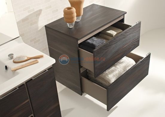 Модуль подвесной Jacob Delafon Soprano 70 см, EB1339-N08-N18, цвет - белый глянец/матовый базальт Модуль подвесной Jacob Delafon Soprano 70 см, EB1339-N08-N18, цвет - белый глянец/матовый базальт