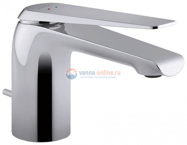 Смеситель для раковины Jacob Delafon Avid E97345-BN с донным клапаном, цвет - полированный никель Смеситель для раковины Jacob Delafon Avid E97345-BN с донным клапаном, цвет - полированный никель