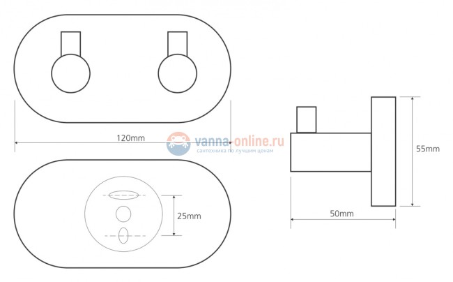 Крючок Bemeta Omega 104405202