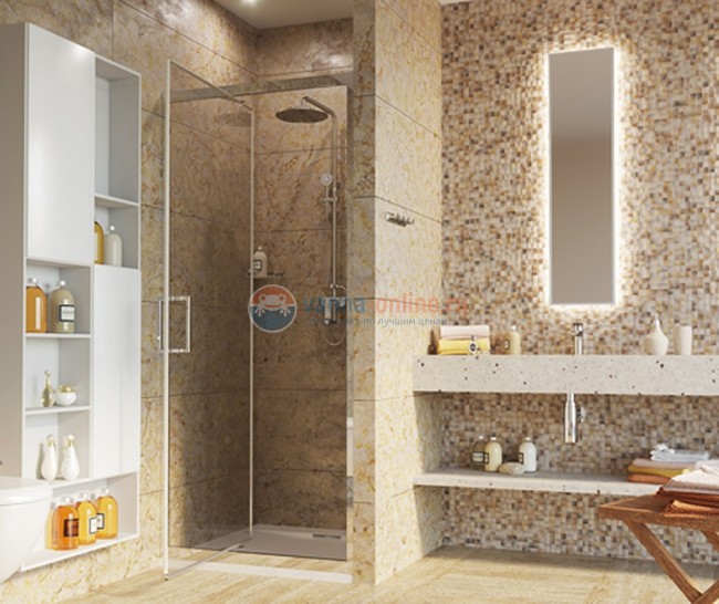 Душевая дверь WasserKRAFT Salm 27I27, поворотно-складная, 80 х 200 см