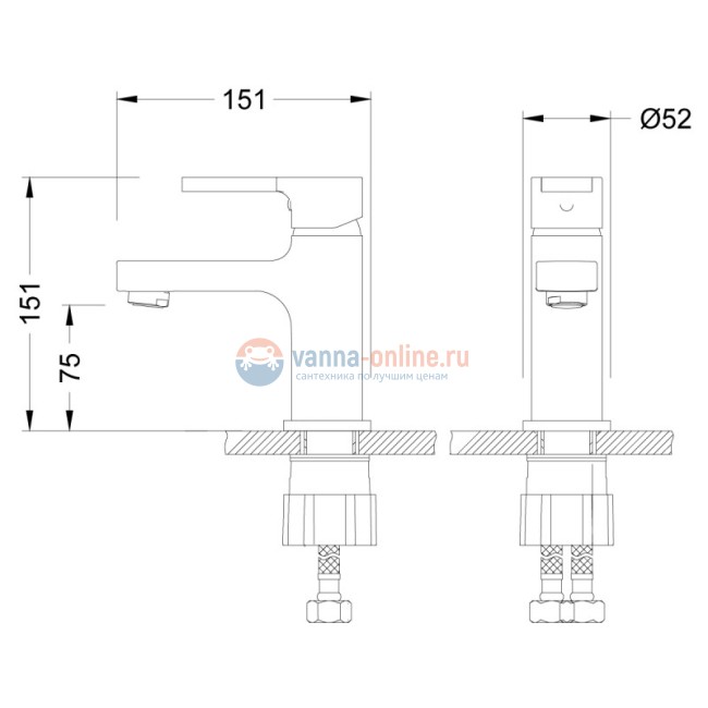 Смеситель Lemark Aura LM0606C для раковины, излив монолит Смеситель Lemark Aura LM0606C для раковины, излив монолит