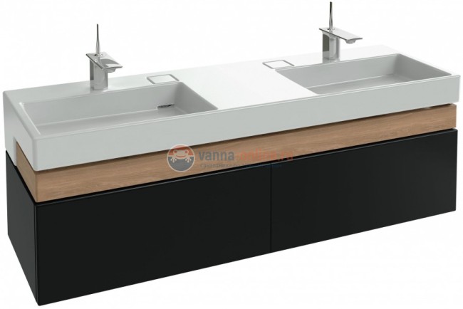 Тумба под раковину Jacob Delafon Terrace 150 EB1189-M61, подвесная, цвет - черный матовый