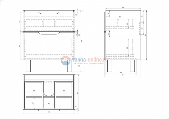 Тумба под раковину Dreja Q Plus 70, белый лак, органайзер