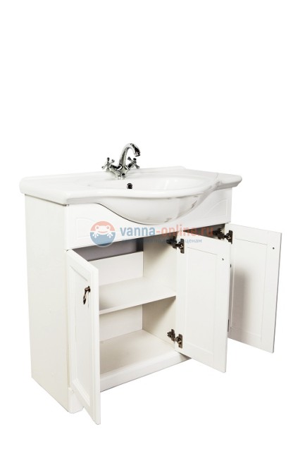 Тумба с раковиной Orange Классик 85 см, напольная, белый