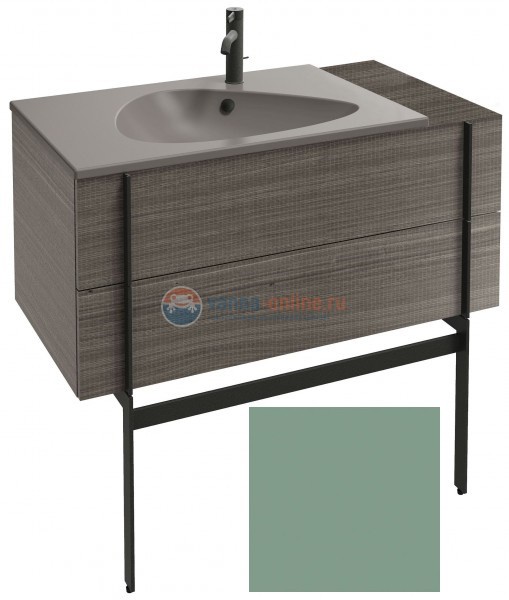 Тумба под раковину Jacob Delafon Nouvelle Vague 100 EB3031-M47, с выступом, цвет - оливковый матовый