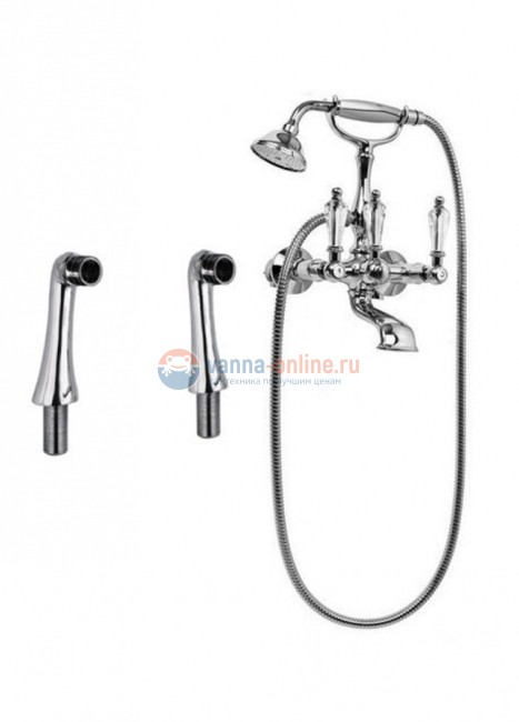 Смеситель Cezares Diamond PBV-01-Sw цвет хром, ручки Swarovski Смеситель Cezares Diamond PBV-01-Sw цвет хром, ручки Swarovski