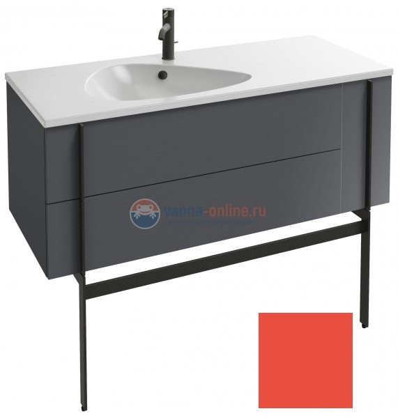 Тумба под раковину Jacob Delafon Nouvelle Vague 120 EB3036-M80, 3 ящика, цвет - алый матовый
