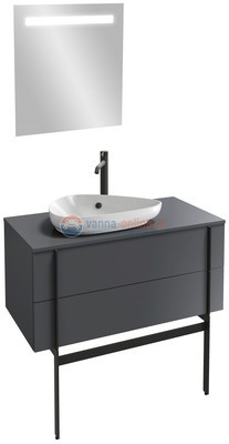 Тумба под раковину Jacob Delafon Nouvelle Vague 100 EB3040-G1G, серый мышиный глянцевый