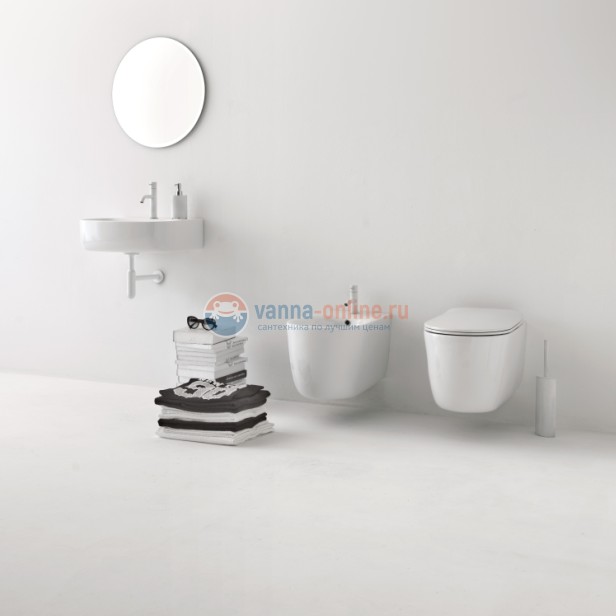 Подвесной унитаз Kerasan Nolita 531401 безободковый 55 х 35 см, с креплениями WB9N, цвет белый Подвесной унитаз Kerasan Nolita 531401 безободковый 55 х 35 см, с креплениями WB9N, цвет белый