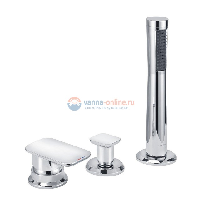 Смеситель Kludi E2 494260575 для ванны и душа, на 3 отверстия без излива