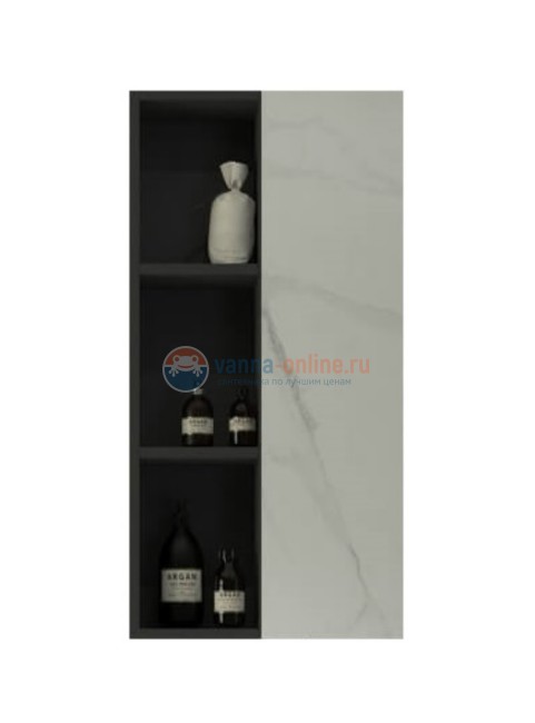 Пенал Black,White Universe U911-Пенал 40 см подвесной, серый (M.grey), белый