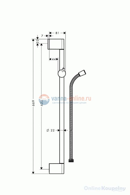 Душевая штанга Hansgrohe Crometta Unica'C 27615000