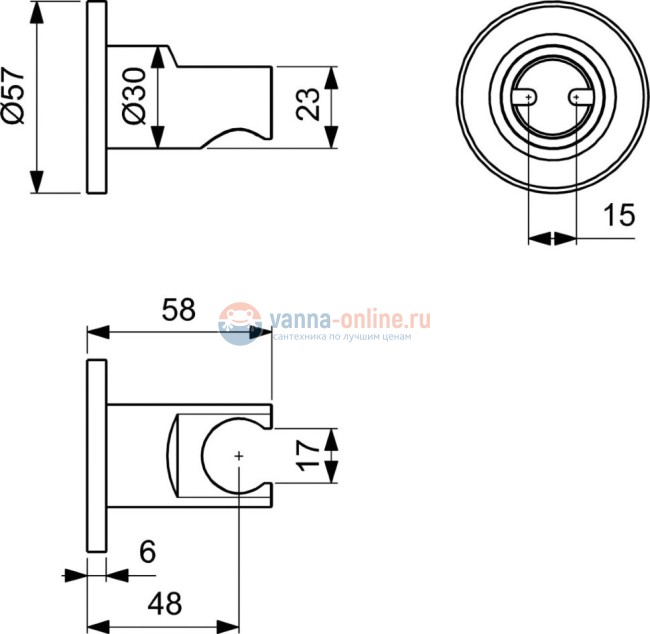 Фиксированный держатель для душевой лейки Ideal Standard BC806XG Фиксированный держатель для душевой лейки Ideal Standard BC806XG