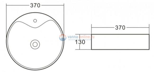Раковина BelBagno BB1400 накладная 37х37х13 см