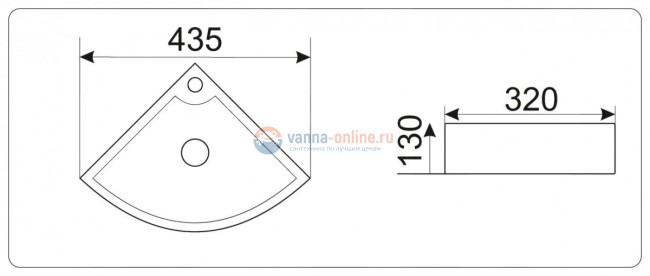 Раковина CeramaLux Серия N 9067В подвесная, белый