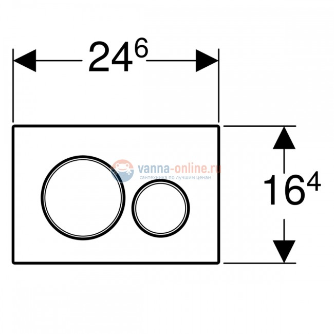 Клавиша Geberit Sigma Type 20 115.882.KK.1 рамка и кнопки: белые, обод: позолота, двойной смыв (не оставляет отпечатки пальцев)