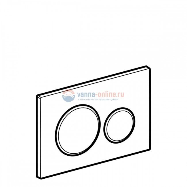 Клавиша Geberit Sigma Type 20 115.882.KK.1 рамка и кнопки: белые, обод: позолота, двойной смыв (не оставляет отпечатки пальцев)