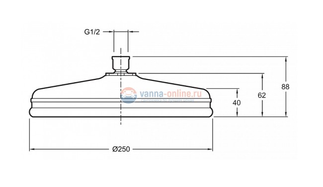 Верхний душ Jacob Delafon Katalyst E13693-CP d 25 см Верхний душ Jacob Delafon Katalyst E13693-CP d 25 см