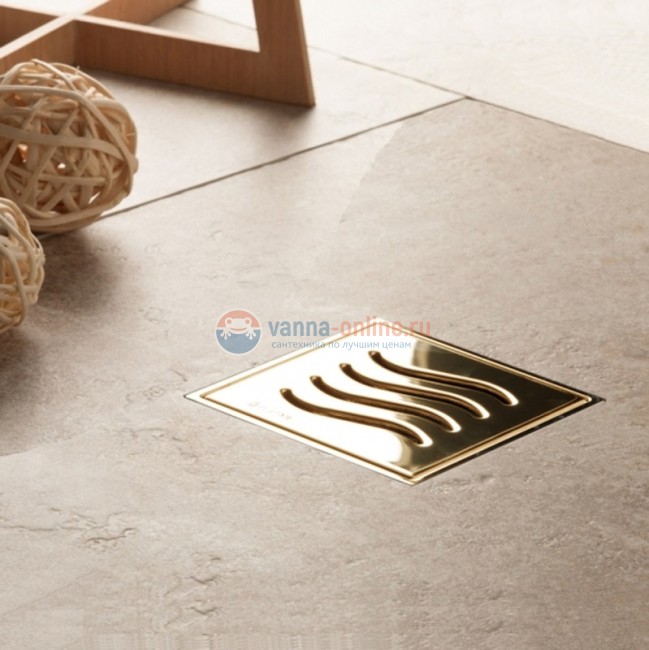 Трап водосток Pestan Confluo Standard Vertical Dry Mask Gold 100 х 100 мм с рамкой 13000178, цвет - золото Трап водосток Pestan Confluo Standard Vertical Dry Mask Gold 100 х 100 мм с рамкой 13000178, цвет - золото