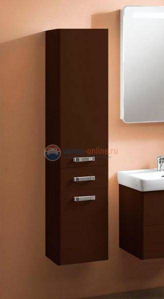 Шкаф-колонна подвесная Акватон Америна, 1.A135.2.03A.M43.0 тёмно-коричневый