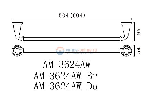 Полотенцедержатель Art&Max Bianchi (Бьянки) AM-3624AW-Cr, хром Полотенцедержатель Art&Max Bianchi (Бьянки) AM-3624AW-Cr, хром