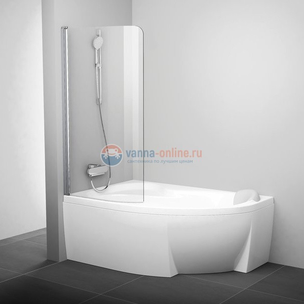Шторка на ванну Ravak Rosa CVSK1 160/170 Transparent