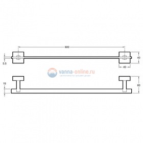 Полотенцедержатель настенный Jacob Delafon Mecanique 60 см хром E77869-CP Полотенцедержатель настенный Jacob Delafon Mecanique 60 см хром E77869-CP