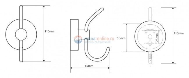 Крючок Bemeta Omega 104105242