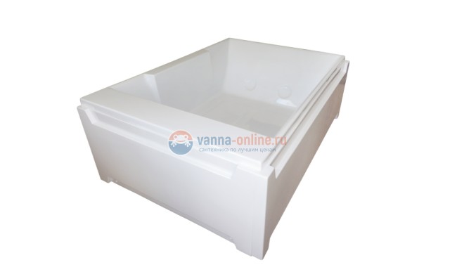 Акриловая ванна Royal Bath Triumph RB 665100 180 x 120 см в сборе с фронтальной и торцевой панелями и каркасом