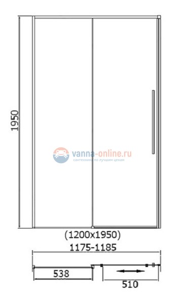 Душевая дверь RGW SV-12 32321212-11 120 х 195 см, хром