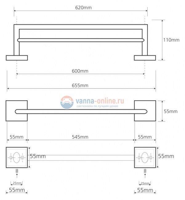 Полотенцедержатель Bemeta Beta 132204052