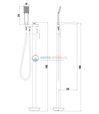 Смеситель Lemark Unit LM4544C для ванны Смеситель Lemark Unit LM4544C для ванны