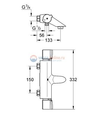 Термостат Grohe Grohtherm Special 34254000 для ванны Термостат Grohe Grohtherm Special 34254000 для ванны