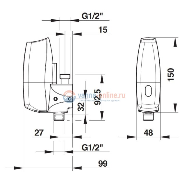 Клапан смыва сенсорный Presto Sensao 55370